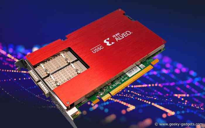 Xilinx Alveo U55C accelerator card built for HPC and big data workloads