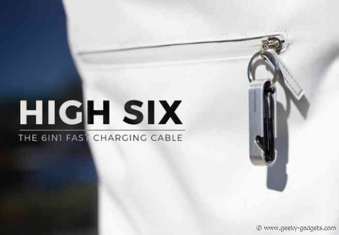 High Six keychain charging cable with fast charging support and more
