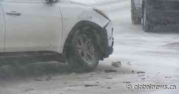 Snow storm, high winds hit Saskatoon