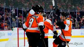 Atkinson scores 45 seconds into OT to help Flyers overcome Flames