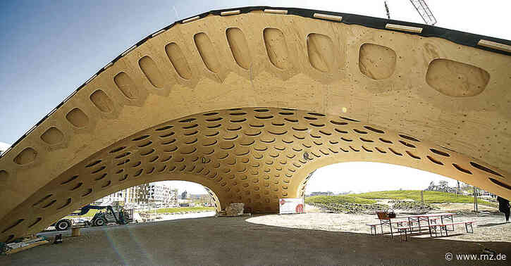 Mannheim:  Holzpavillon aus Heilbornn wird auch bei der Buga 23 errichtet