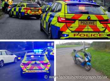 Uninsured, unlicensed moped rider high on drugs tries to outrun police on motorway
