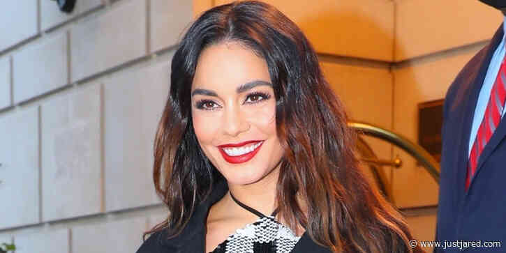 Vanessa Hudgens Rocks Cute Plaid Dress To Promote 'tick, tick...Boom!' in NYC