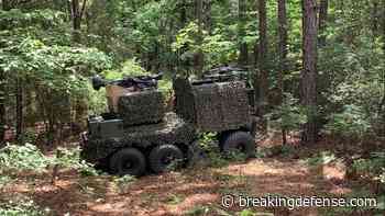 In first, Army soldiers fight with, and against, robotic vehicles in training