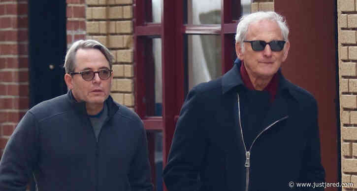 Matthew Broderick & Victor Garber Meet Up for Lunch in NYC
