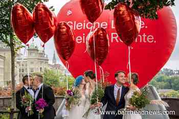 Swiss government announces same-sex couples can marry from July 1 - Barrhead News