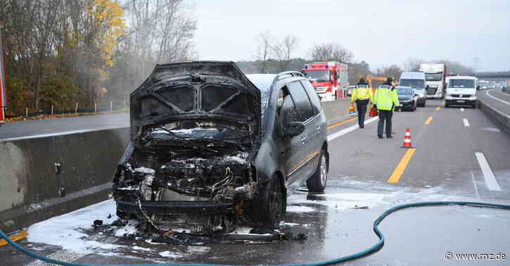 A6 bei Mannheim:  Vollsperrung nach Fahrzeugbrand aufgehoben (Update)