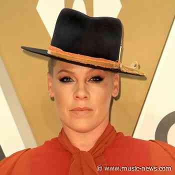 Pink recovering from hip surgery