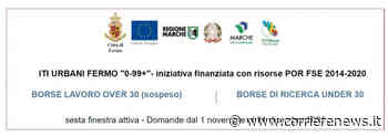 Borse di ricerca per disoccupati under 30 promosse dal Comune di Fermo, domande entro il 31 dicembre - CorriereNews