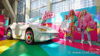 Barbie Extra Car is a winged sparkly convertible     - Roadshow