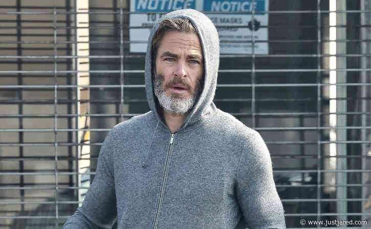 Chris Pine Sports a Scruffy Look During His Morning Coffee Run