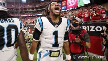 'We Back!': Newton's return to Panthers' podium was full of entertainment