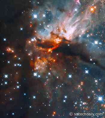 Nebula Churns Out Massive B-Type Stars in New Hubble Image