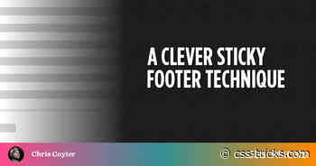 A Clever Sticky Footer Technique