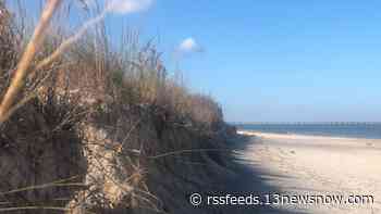 Extra sand coming to a section of beach on Shore Drive