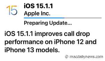 Apple releases iOS 15.1.1