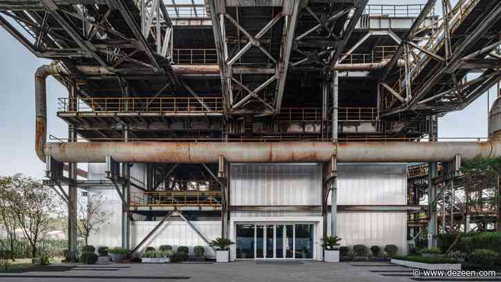 Chinese steel factory transformed into exhibition centre with polycarbonate walls