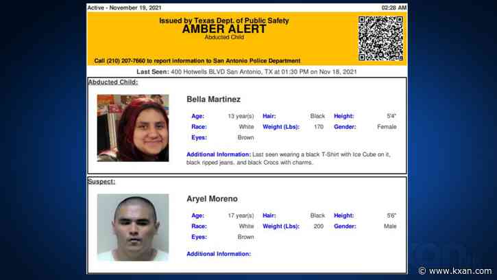 Amber Alert issued for 13-year-old girl last seen in San Antonio