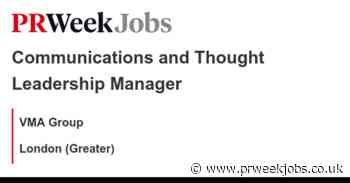 VMA Group: Communications and Thought Leadership Manager