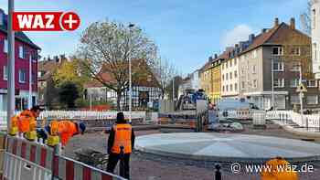 Kreisverkehr vor dem Oberdorf in Witten nimmt Gestalt an - Westdeutsche Allgemeine Zeitung