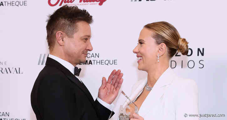 These Photos from Scarlett Johansson's Reunion with Jeremy Renner Are So Sweet!