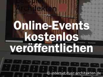 Online-Events kostenlos veröffentlichen – im Webinar- und Livestream-Kalender - Internet für Architekten
