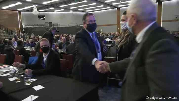 Alberta premier faces his biggest challenge: his own party as protesters force lockdown at Calgary casino