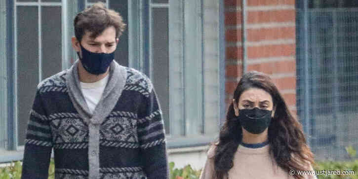 Mila Kunis & Ashton Kutcher Hold Hands During Low Key Stroll Together in LA