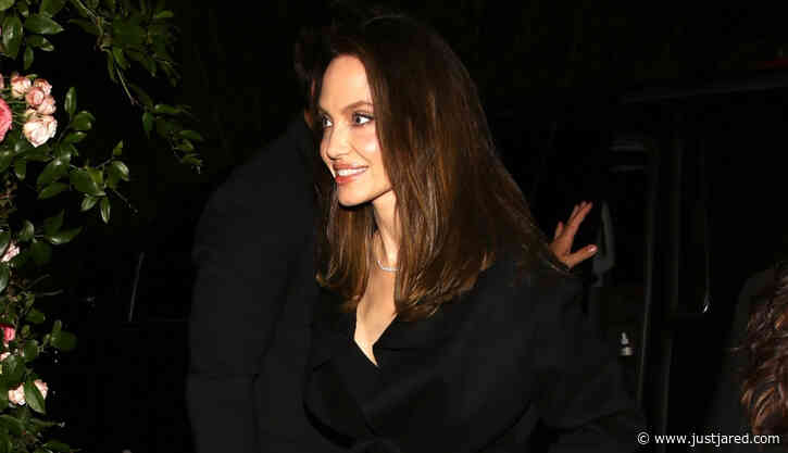 Angelina Jolie Looks Classy in All Black for Guerlain Event