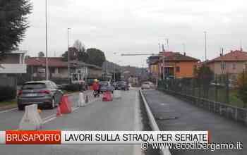 Brusaporto, lavori di messa in sicurezza sulla strada per Seriate - L'Eco di Bergamo