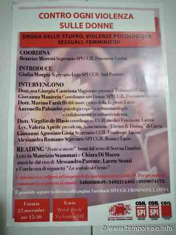Formia / Contro la violenza sulle donne, l'incontro al teatro "Iqbal" di Spi Cgil Frosinone -Latina - Temporeale Quotidiano