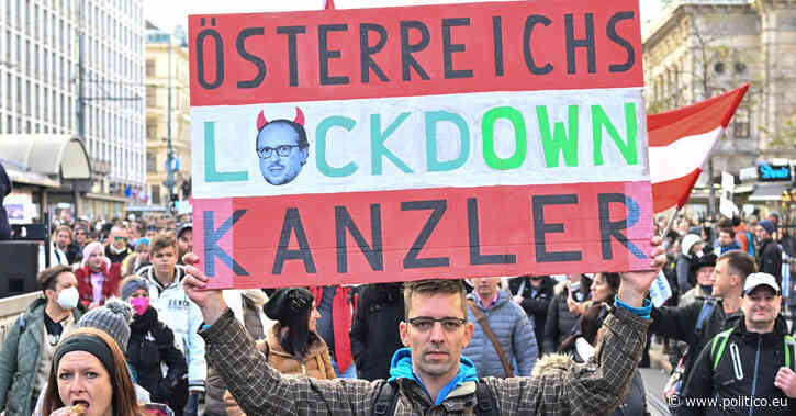 Major protest in Vienna against lockdown and mandatory coronavirus vaccination - POLITICO.eu