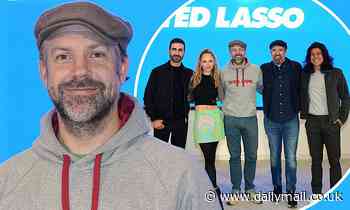 Ted Lasso stars Jason Sudeikis, Juno Temple and Brendan Hunt reunite - Daily Mail