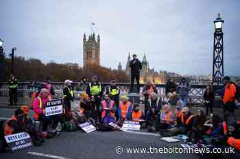 Climate activists block central London bridge - The Bolton News