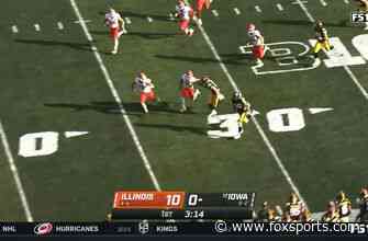 Charlie Jones helps Iowa score in style, goes UNTOUCHED in 100-yard kickoff return