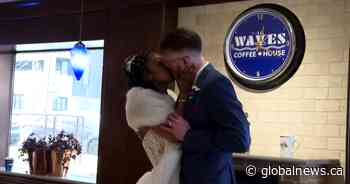 Pandemic wedding: Calgary couple marry at café where they first met