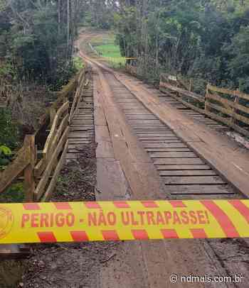 Ponte em condição precária e sem segurança é interditada em Itapiranga - ND