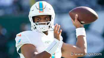 Tua Tagovailoa, Miami Dolphins stun Jets with 65-yard TD pass