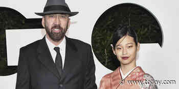 Nicolas Cage and new wife Riko Shibata make rare red carpet appearance