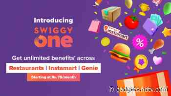 Swiggy One Membership With Free Unlimited Deliveries, Up to 30 Percent Off on Food Orders Launched