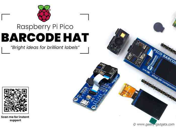 Pico Barcode Raspberry Pi HAT reads 20 different barcode symbiology