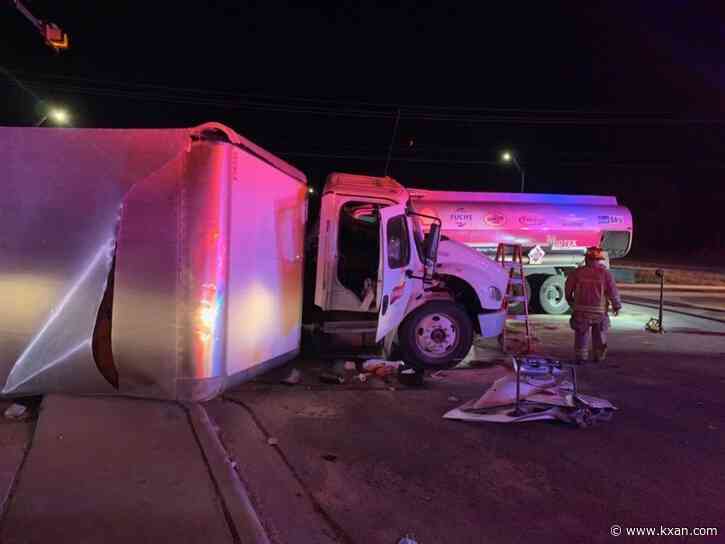 Crash involving fuel truck closes lanes on SH 71, FM 973 in Del Valle