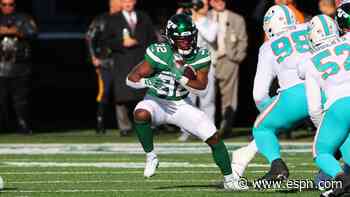 Ankle injury to sideline Jets rookie RB Carter
