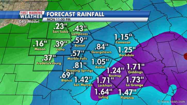 When Thanksgiving Day rain is most likely