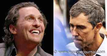 Punching Bag Beto: Poll Says Matthew McConaughey Would Crush Dem O'Rourke in Contest for TX Governor