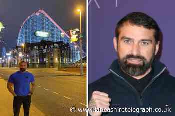 Ant Middleton exercises in Blackpool during tour