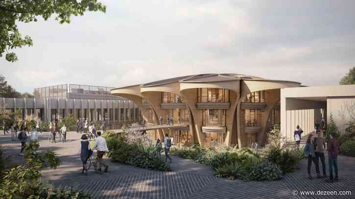 Heatherwick Studio proposes timber centrepiece for pharma campus in Surrey