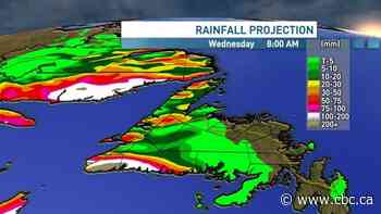 '1 in 100-year storm' could drop 350 mm of rain on southwestern Newfoundland