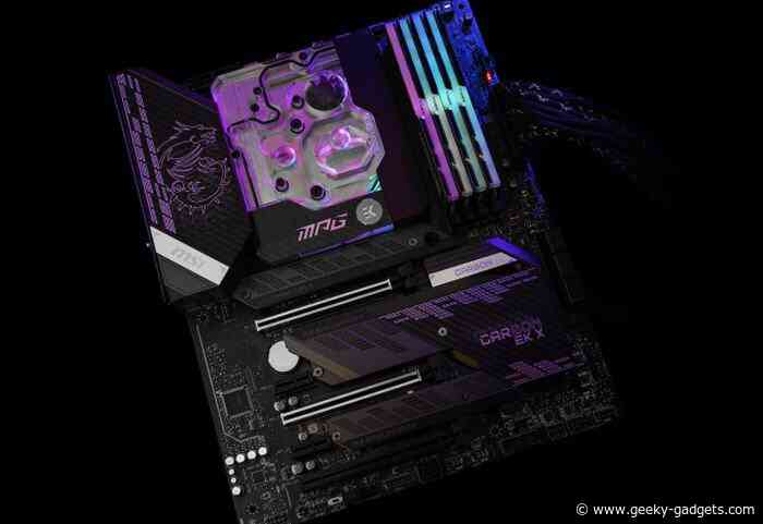 EK Momentum stand alone monoblock for MPG Z590 Gaming Carbon motherboard