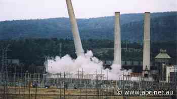 These chimney stacks were demolished at Lithgow more than 20 years ago. Today more will follow, marking the end of an era